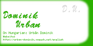 dominik urban business card